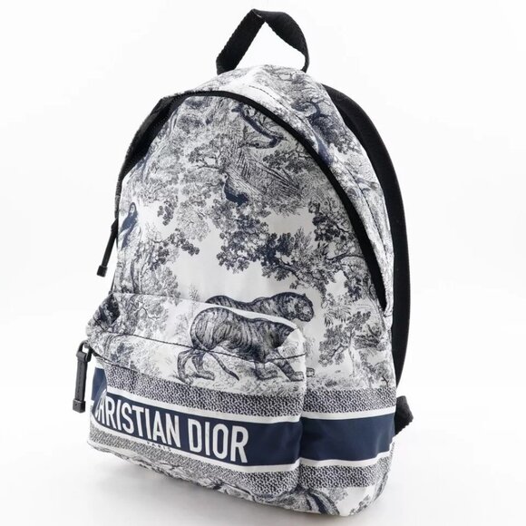 Dior Small backpack Backpack Daypack M6108SNTJ Toile de Jouy Black / white - Picture 10 of 15